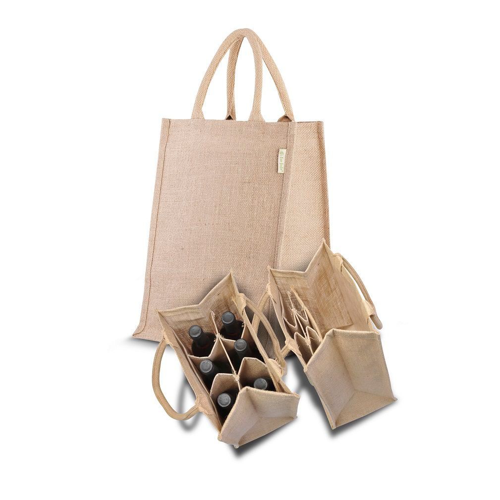 10 piezas Bolsa de Yute para Botellas Multifuncional  38x27.5x19.5cm