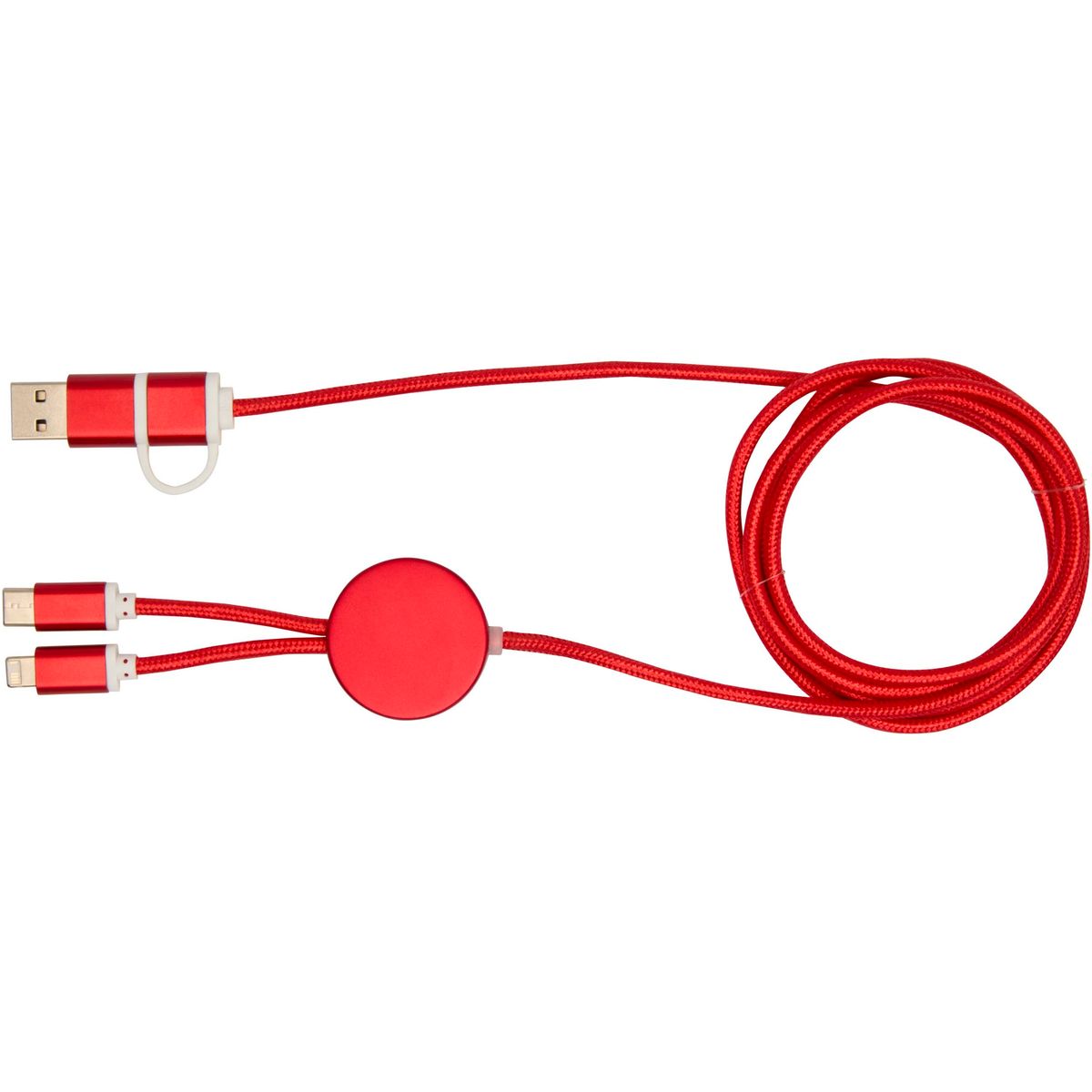 Cables de carga rápida 5 en 1 de 150 cm, 27 W, de aluminio reciclado