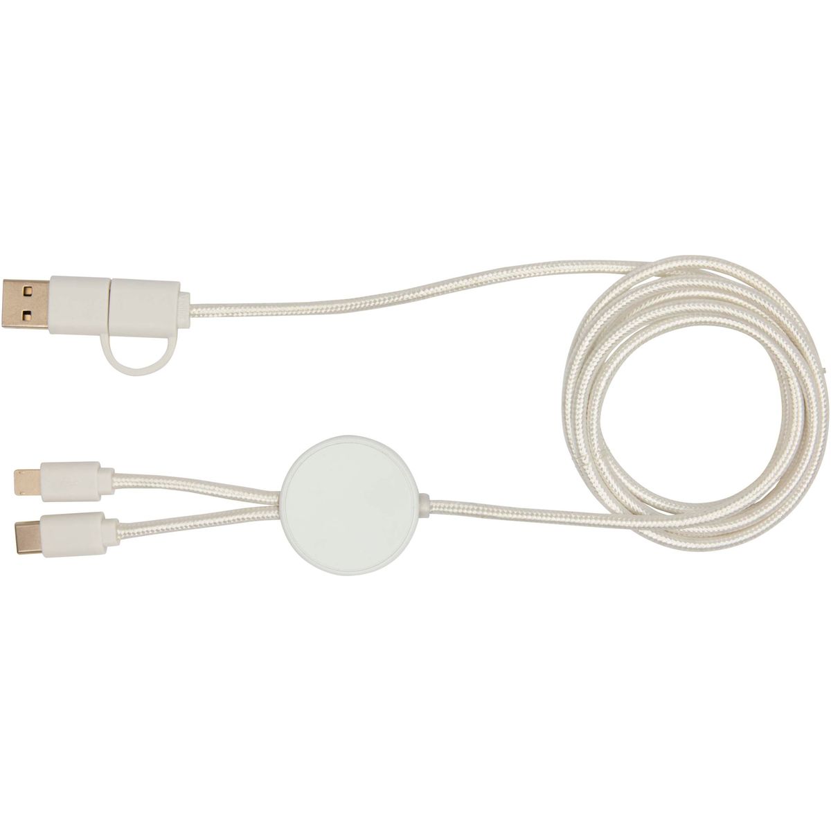 Cables de carga rápida 5 en 1 de 150 cm, 27 W, de plástico reciclado