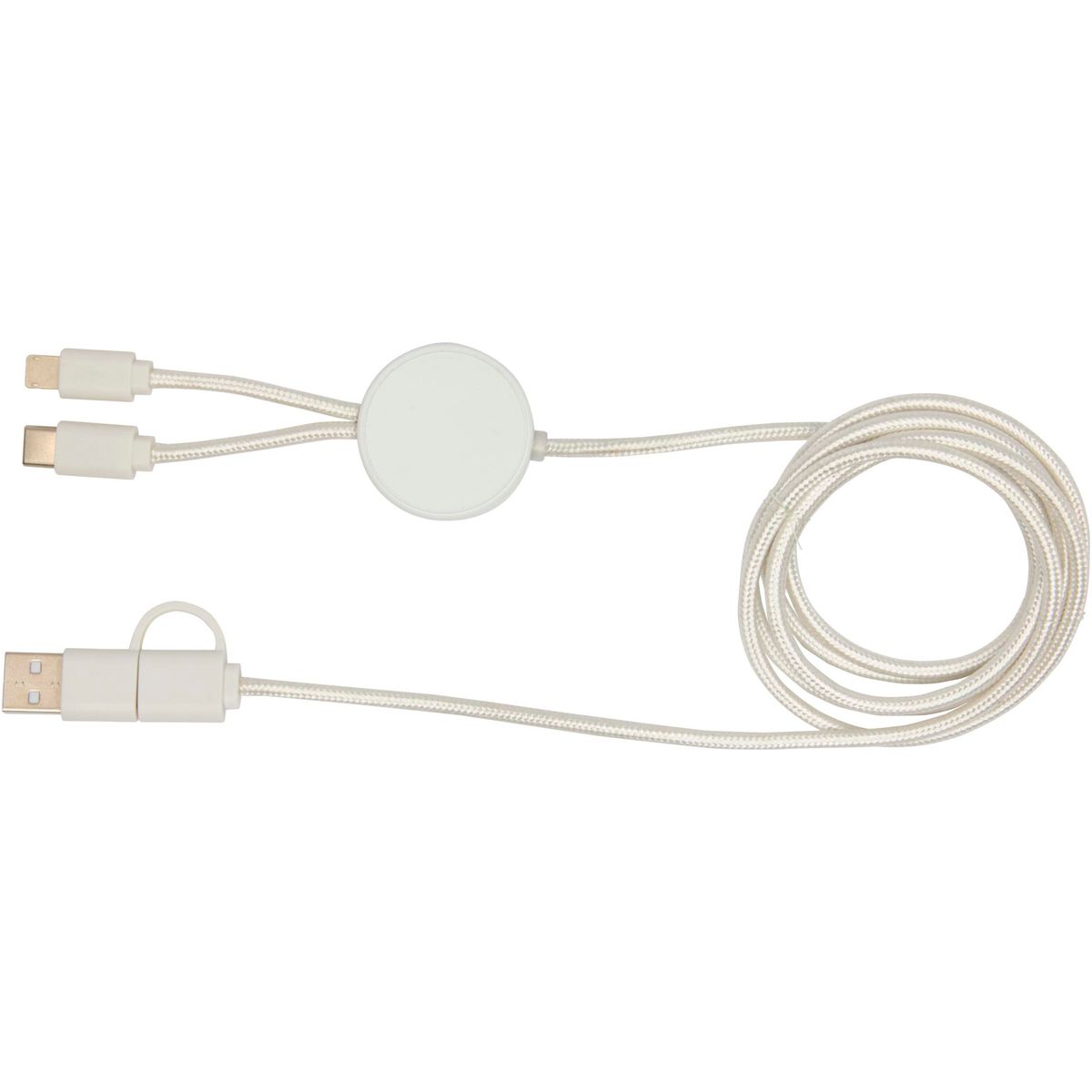 Cables de carga rápida 5 en 1 de 150 cm, 27 W, de plástico reciclado