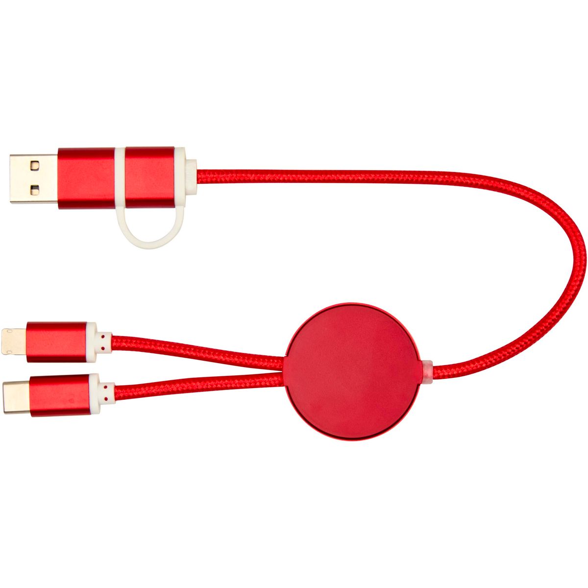 Cables de carga rápida 5 en 1 de 30 cm, 27 W, de aluminio reciclado