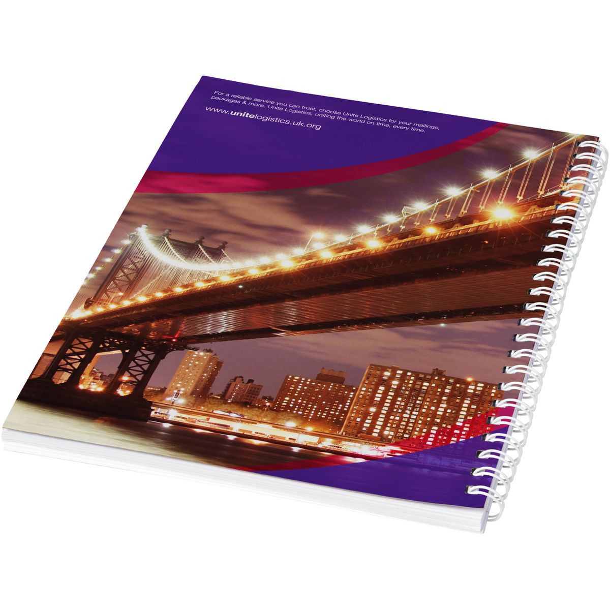 Cuadernos de espiral A4 con tapas delantera y trasera brillantes, 80 g/m²