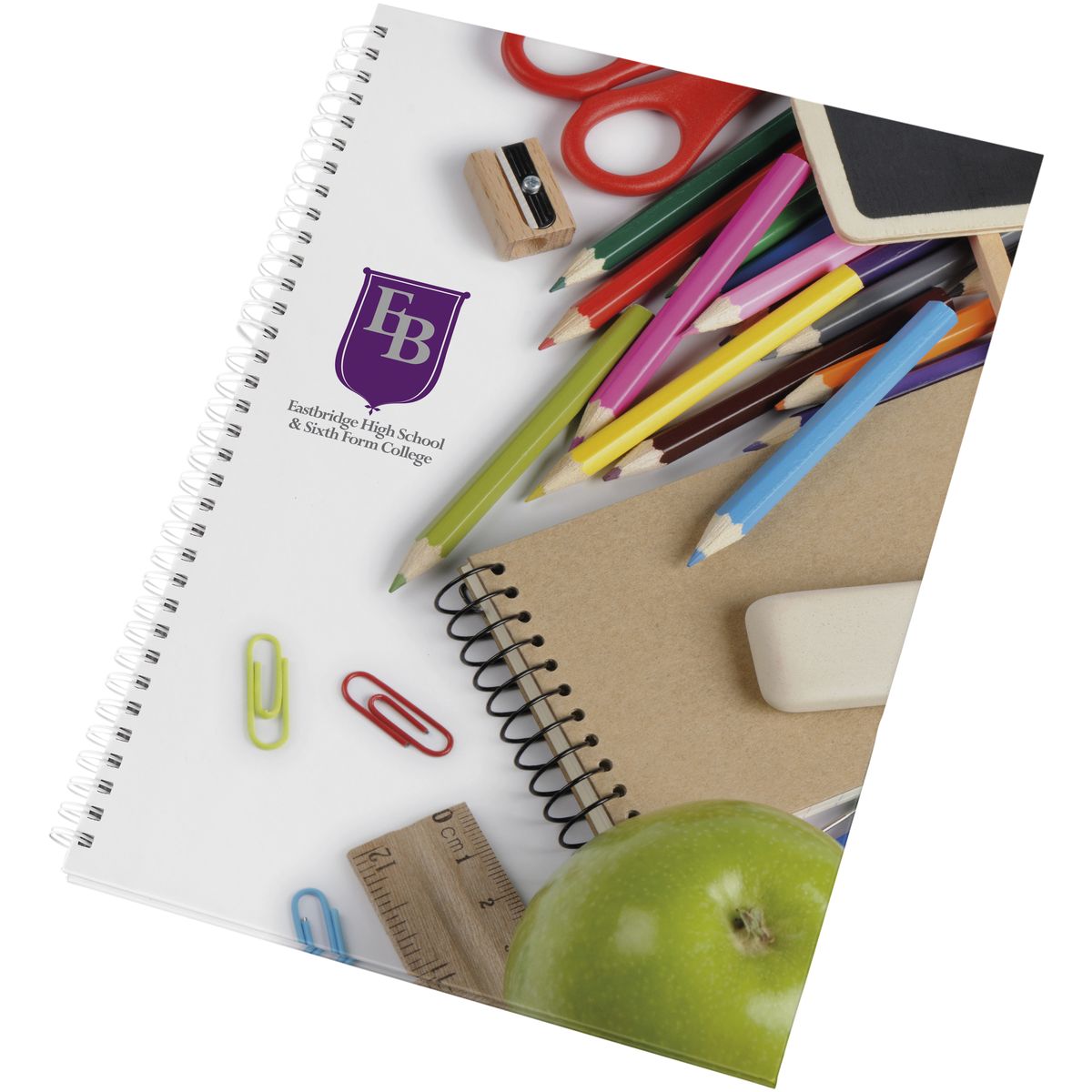 Cuadernos de espiral A4 de tapa dura, 80 hojas