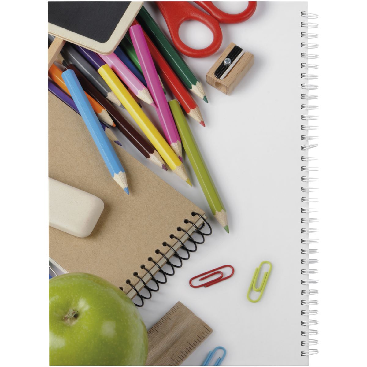 Cuadernos de espiral A4 de tapa dura, 80 hojas
