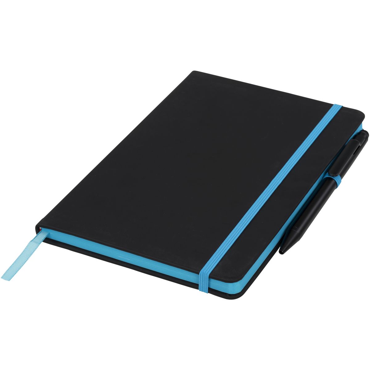 Cuadernos A5 con cantos de color y bolígrafo con puntero táctil