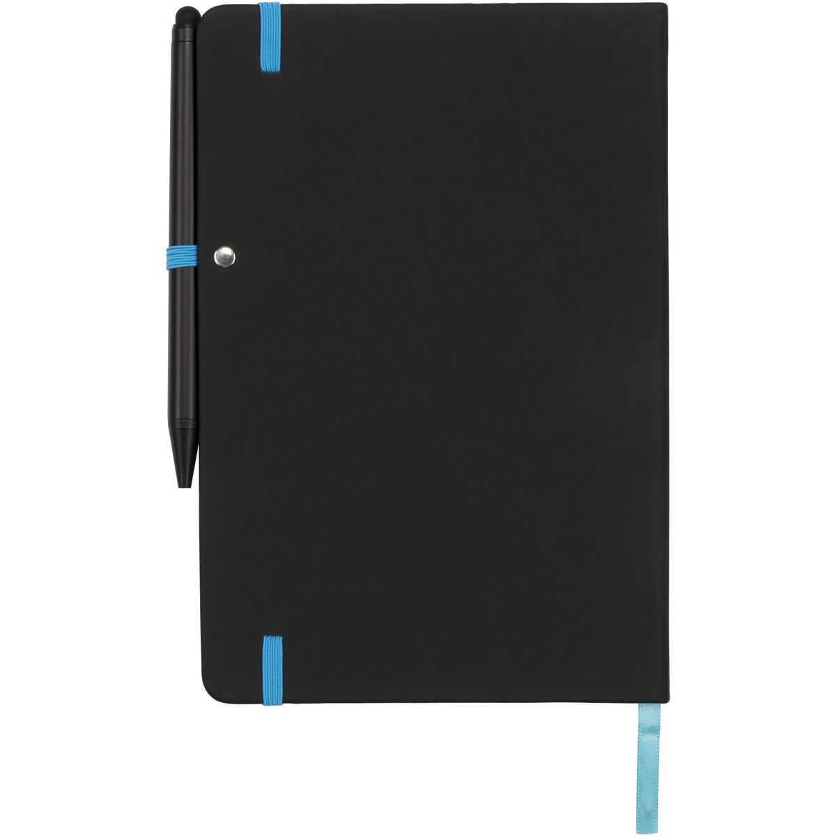 Cuadernos A5 con cantos de color y bolígrafo con puntero táctil