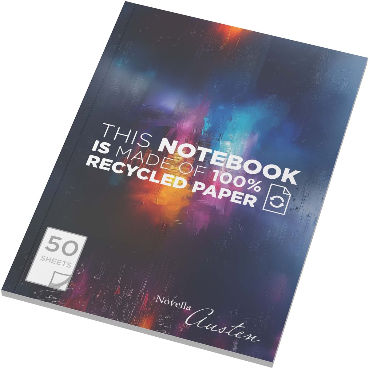 Cuadernos A5 con tapa blanda reciclada, 50 hojas