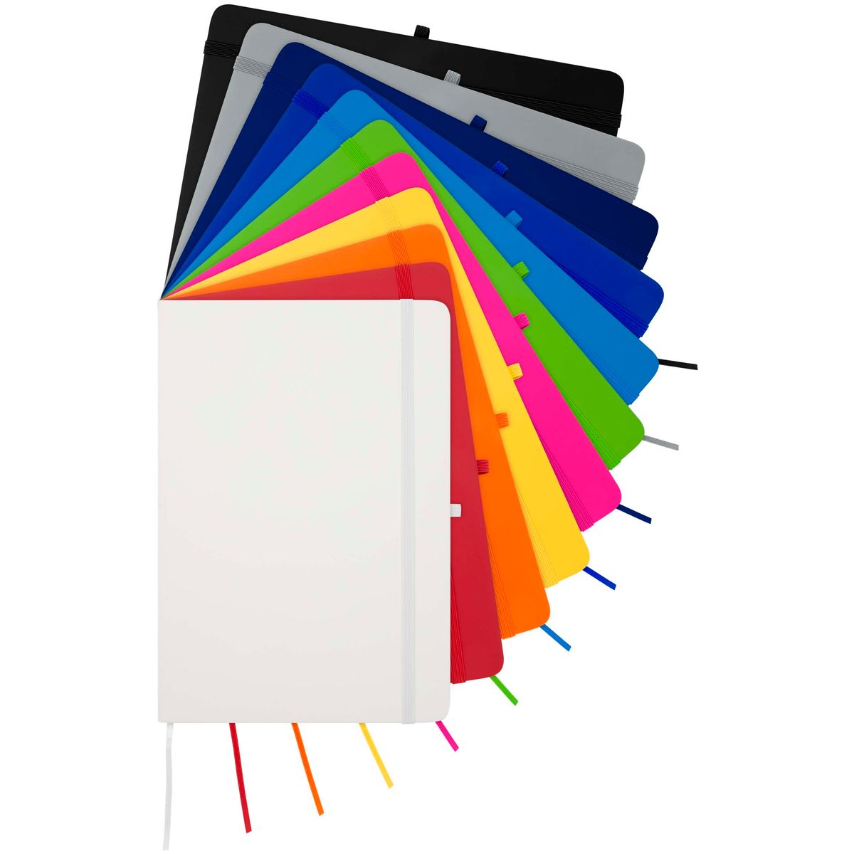 Cuadernos A5 con tapa dura y bolsillo de fuelle, 80 hojas de rayas