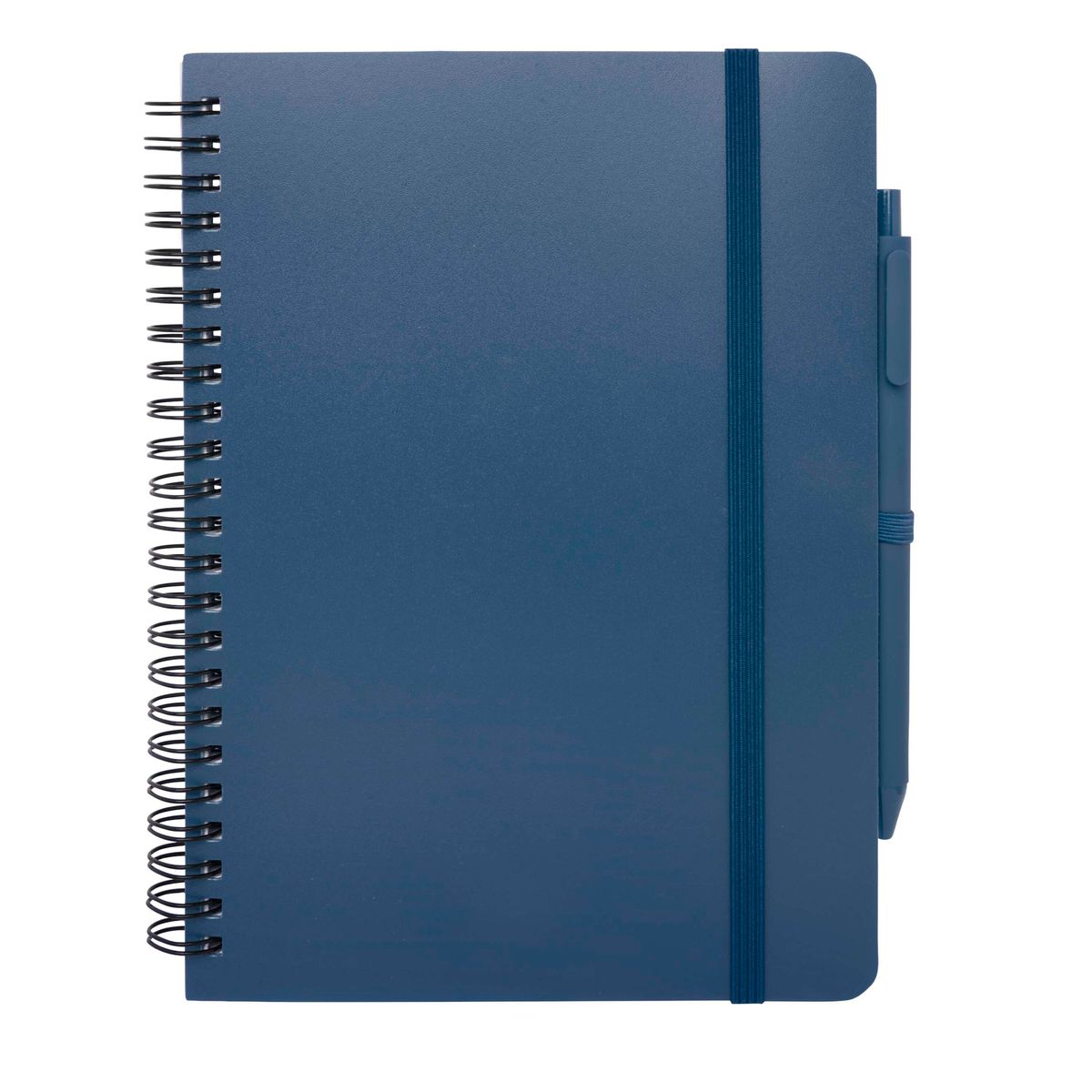 Cuadernos A5 con tapa dura de plástico ocean-bound y bolígrafo