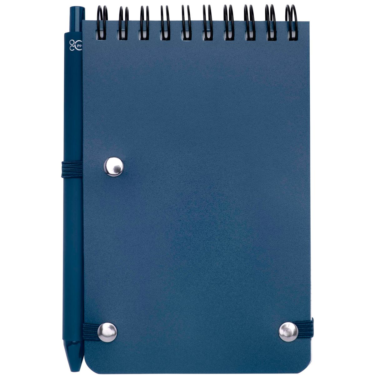 Cuadernos A6 con tapa dura de plástico ocean-bound y bolígrafo