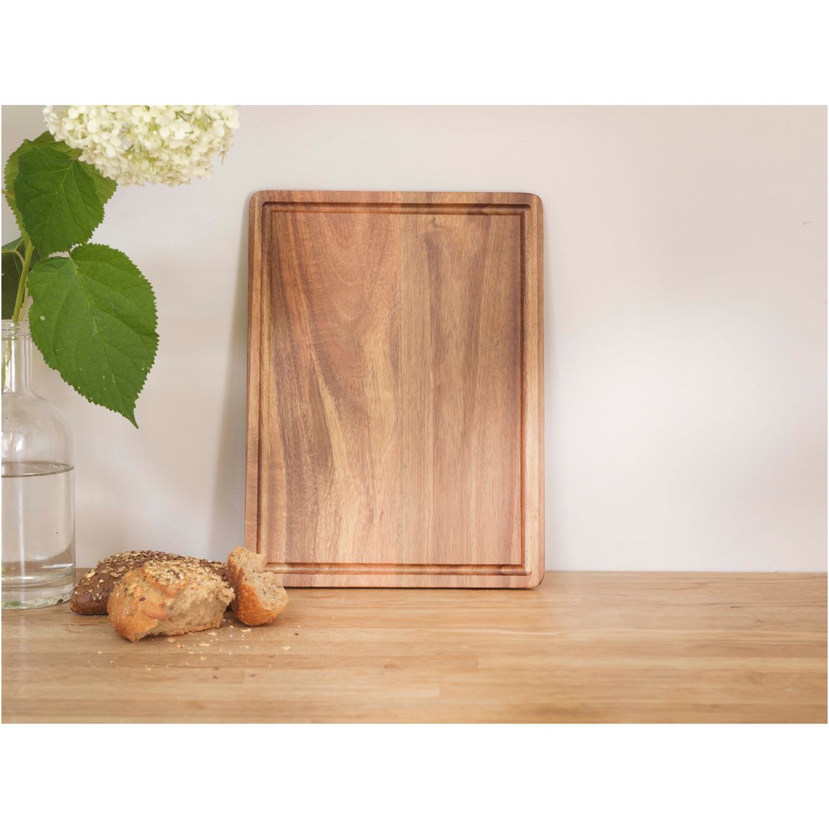 Tablas de cortar de madera de acacia de 32 x 24 cm