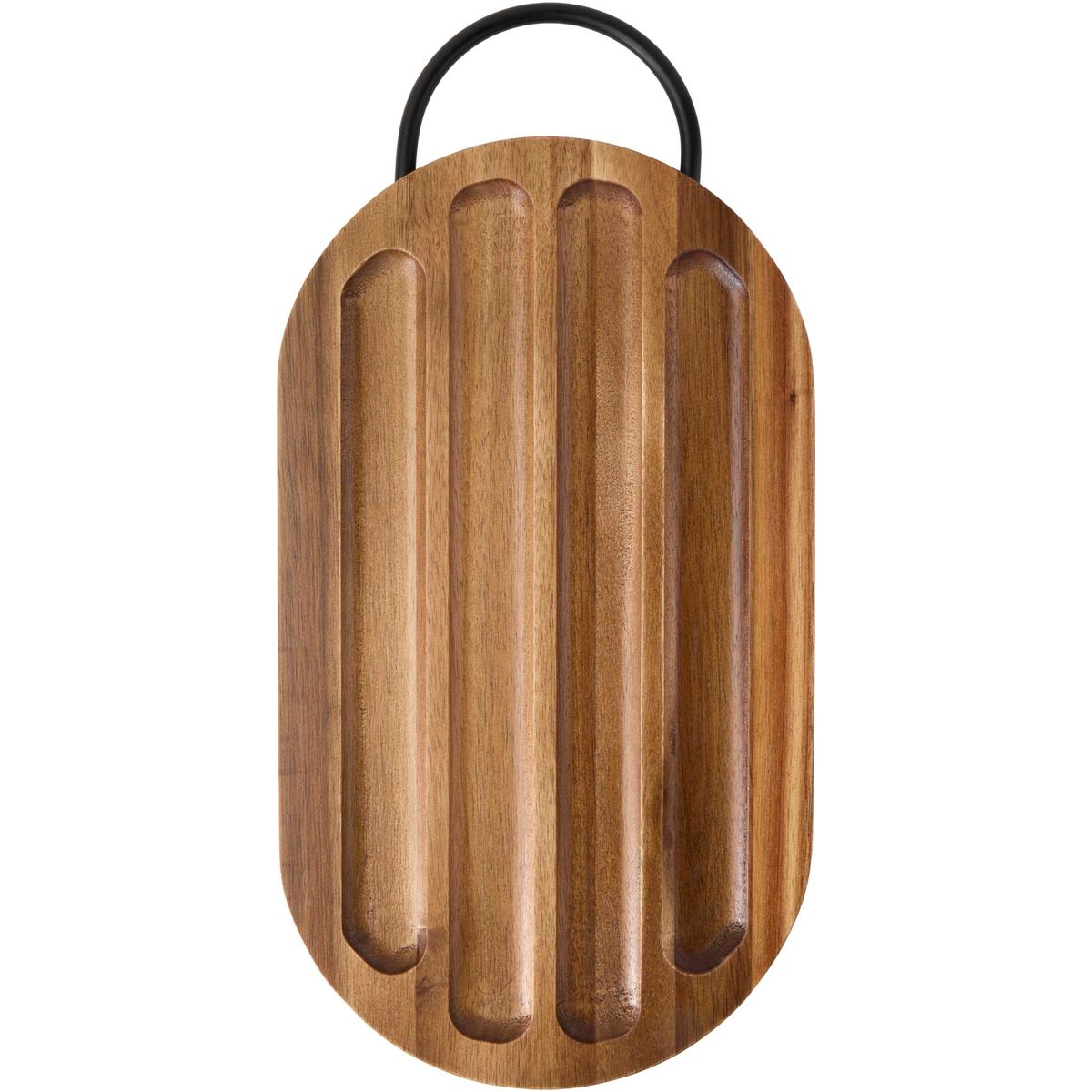 Tablas de cortar de madera de acacia con cuchillo de pan, 35 x 20 cm