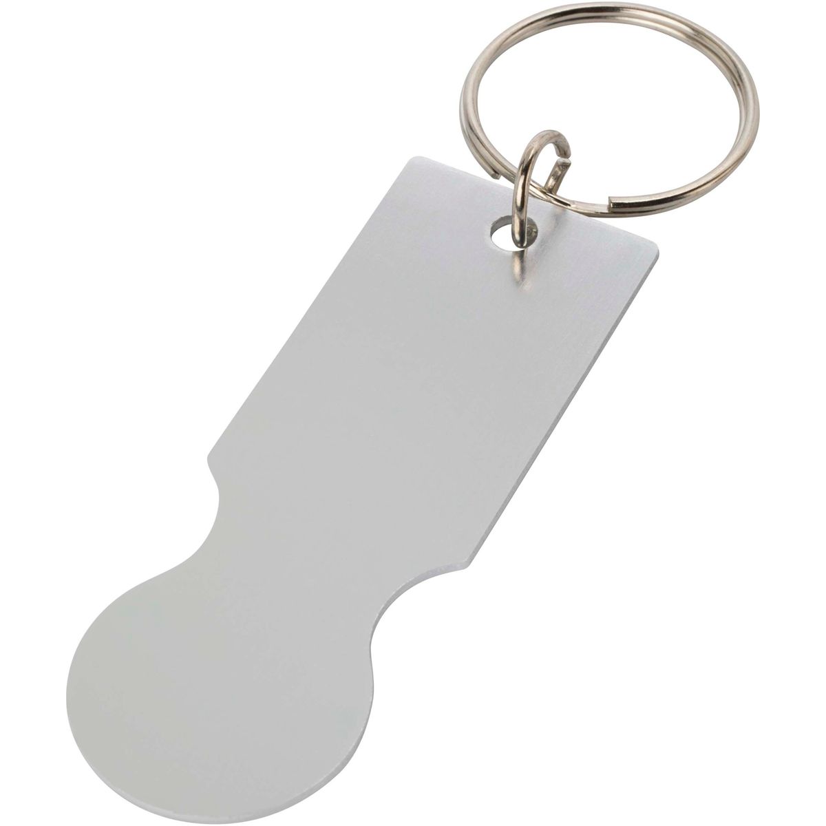 Llaveros de aluminio con ficha para carrito