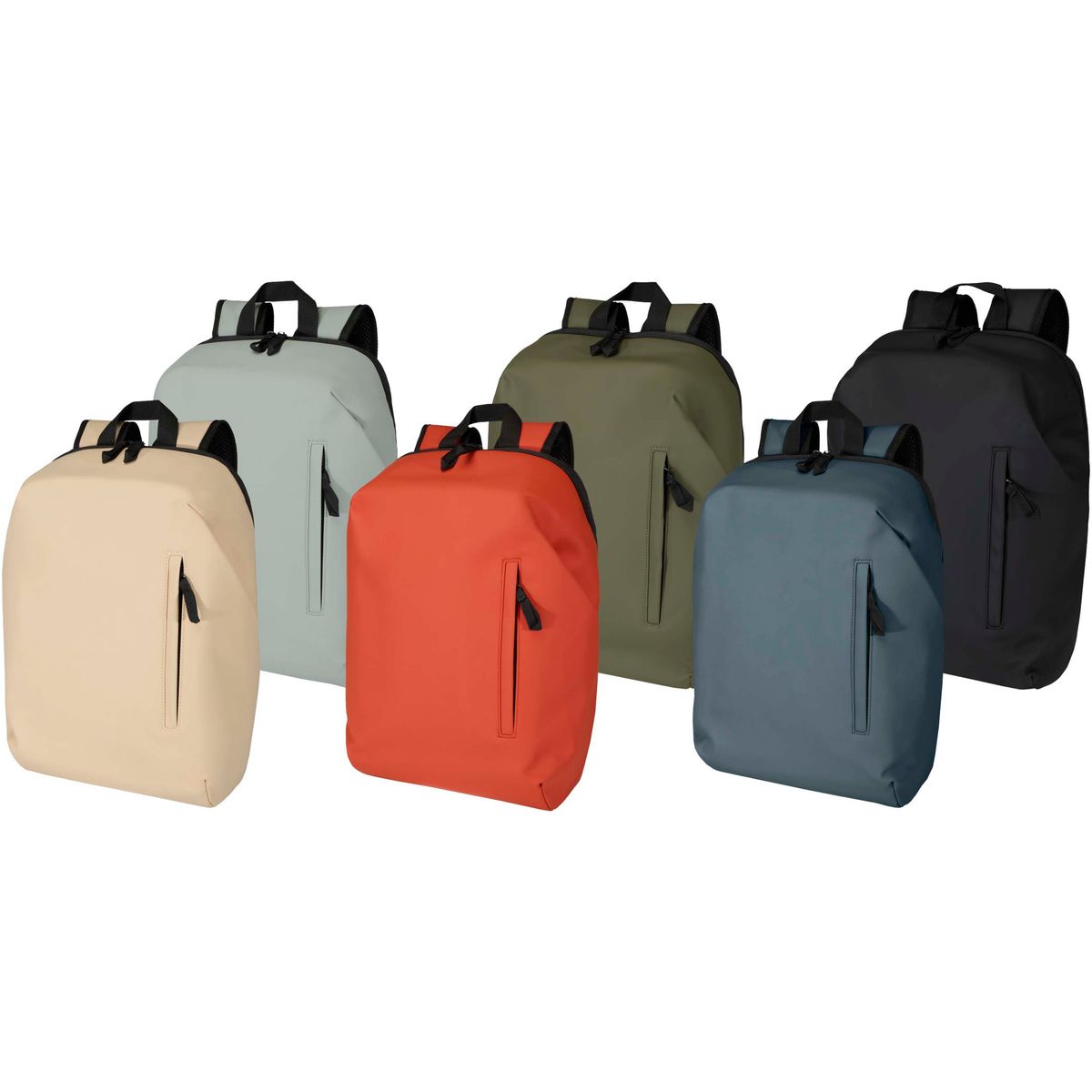 Mochilas antirrobo de piel sintética reciclada, 15 pulgadas, 18 litros