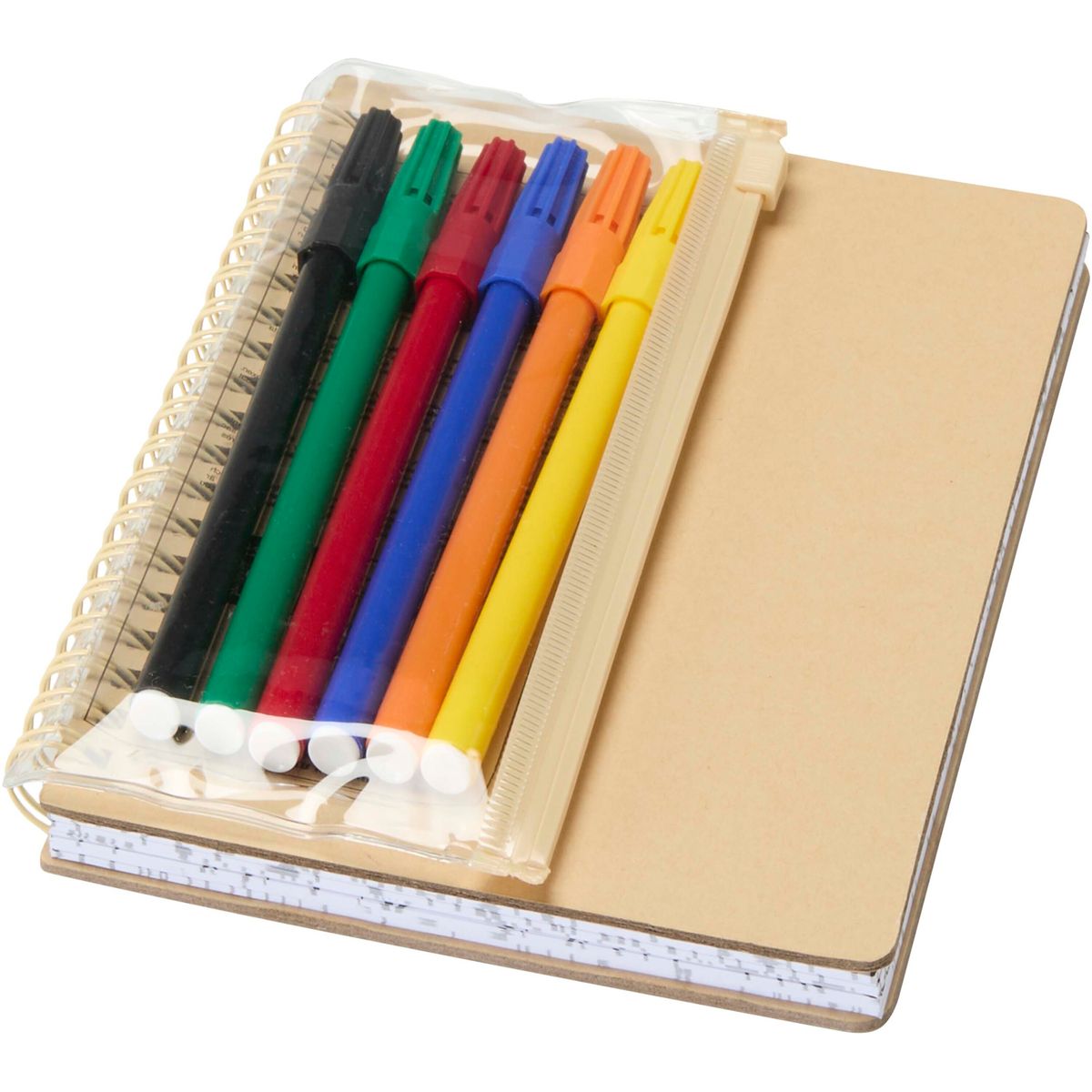 Cuadernos B6 de tapa dura con set de rotuladores
