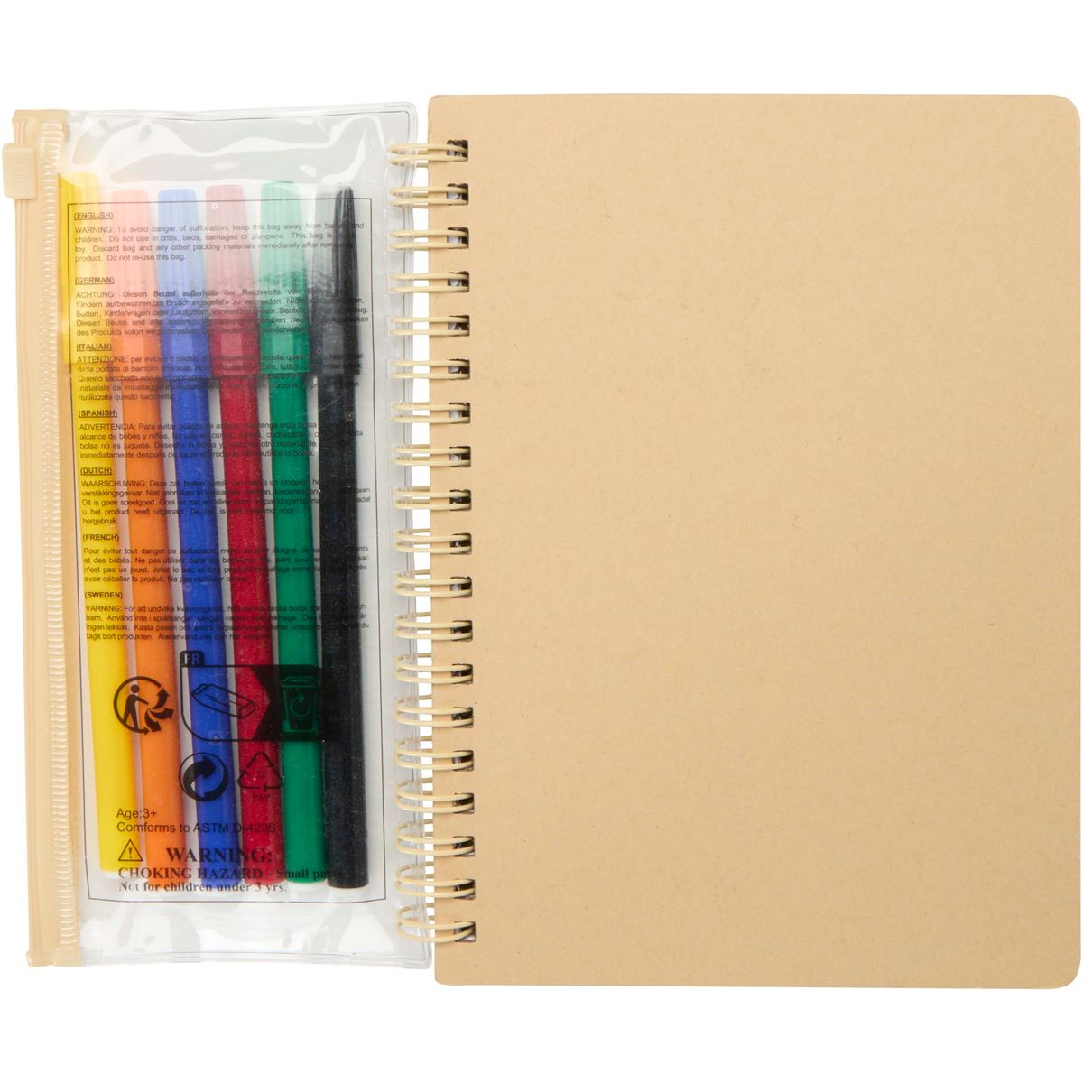 Cuadernos B6 de tapa dura con set de rotuladores