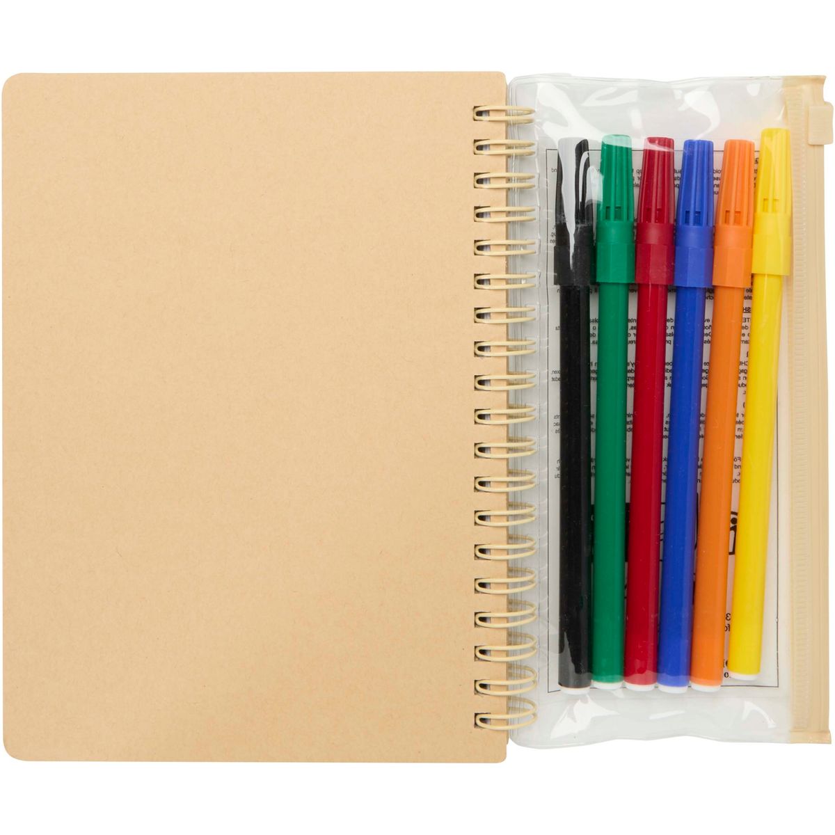 Cuadernos B6 de tapa dura con set de rotuladores