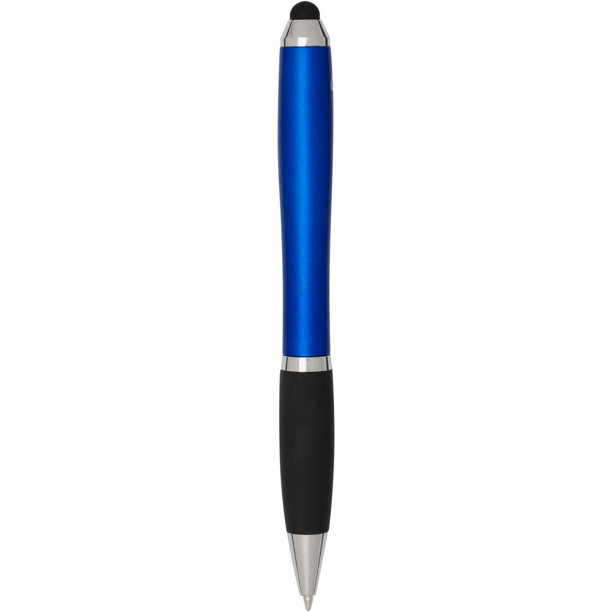 Bolígrafos con puntero táctil de plástico reciclado, tinta azul