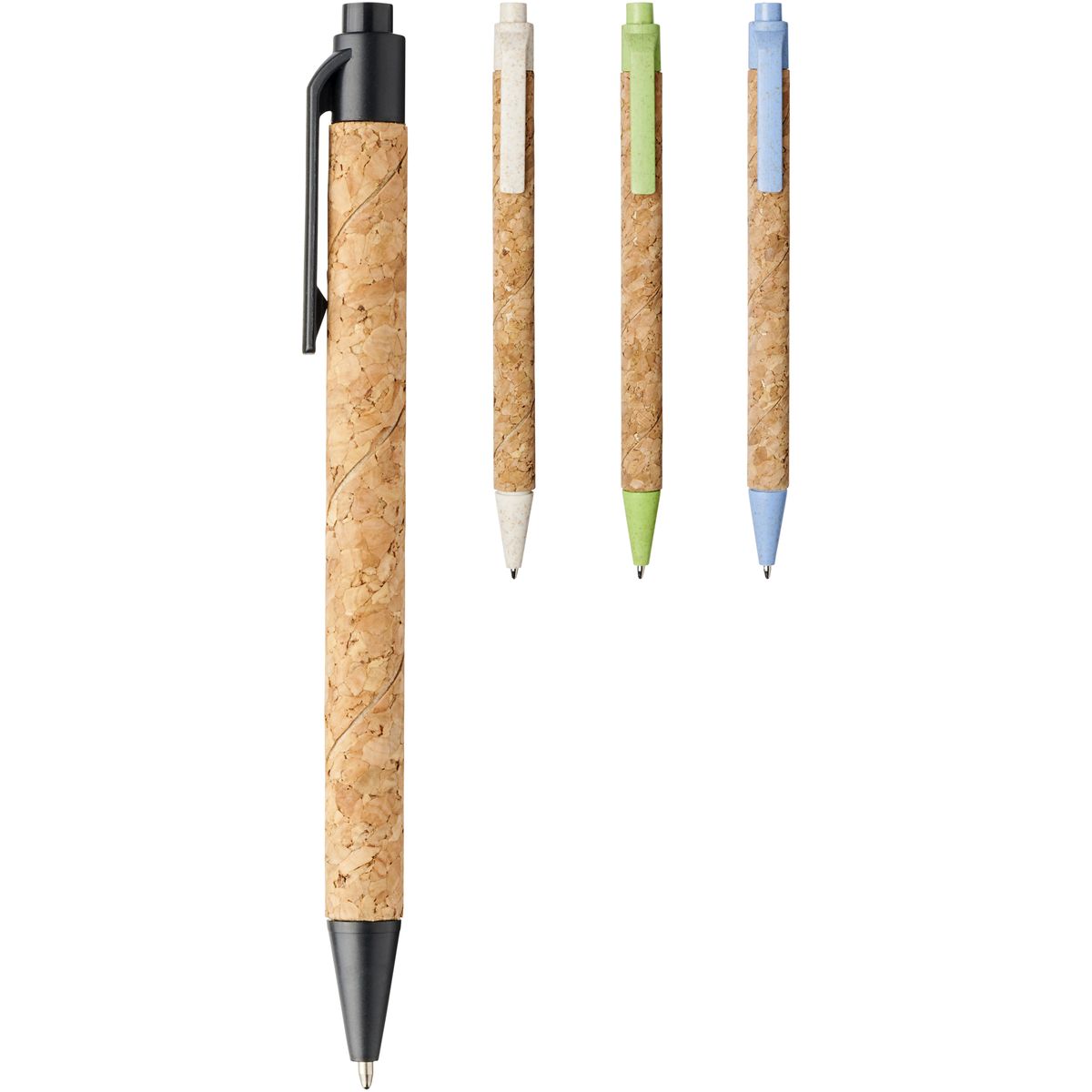 Bolígrafos de corcho y paja de trigo, tinta negra