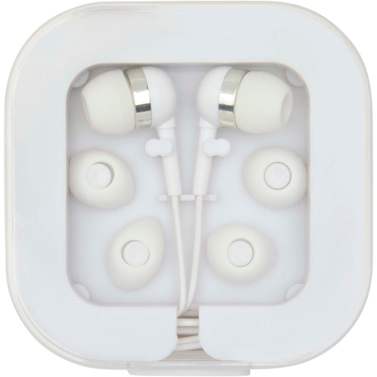 Auriculares USB-C con cable y caja de almacenamiento de plástico reciclado