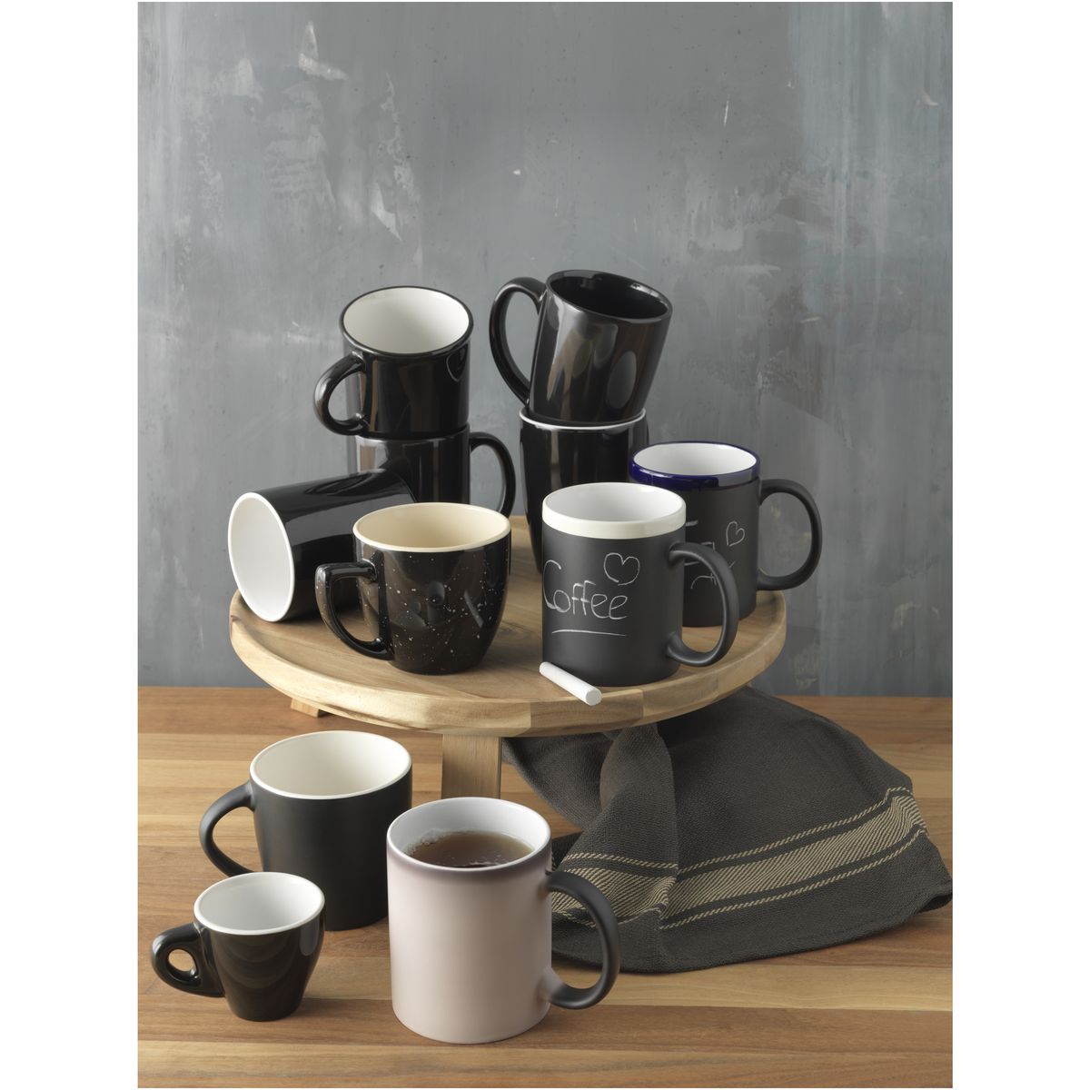 Tazas de cerámica de 330 ml para escribir con tiza