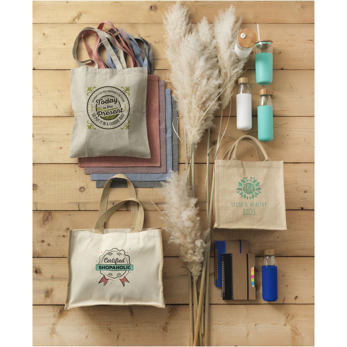 Bolsas de la compra de lona y yute, 23 litros