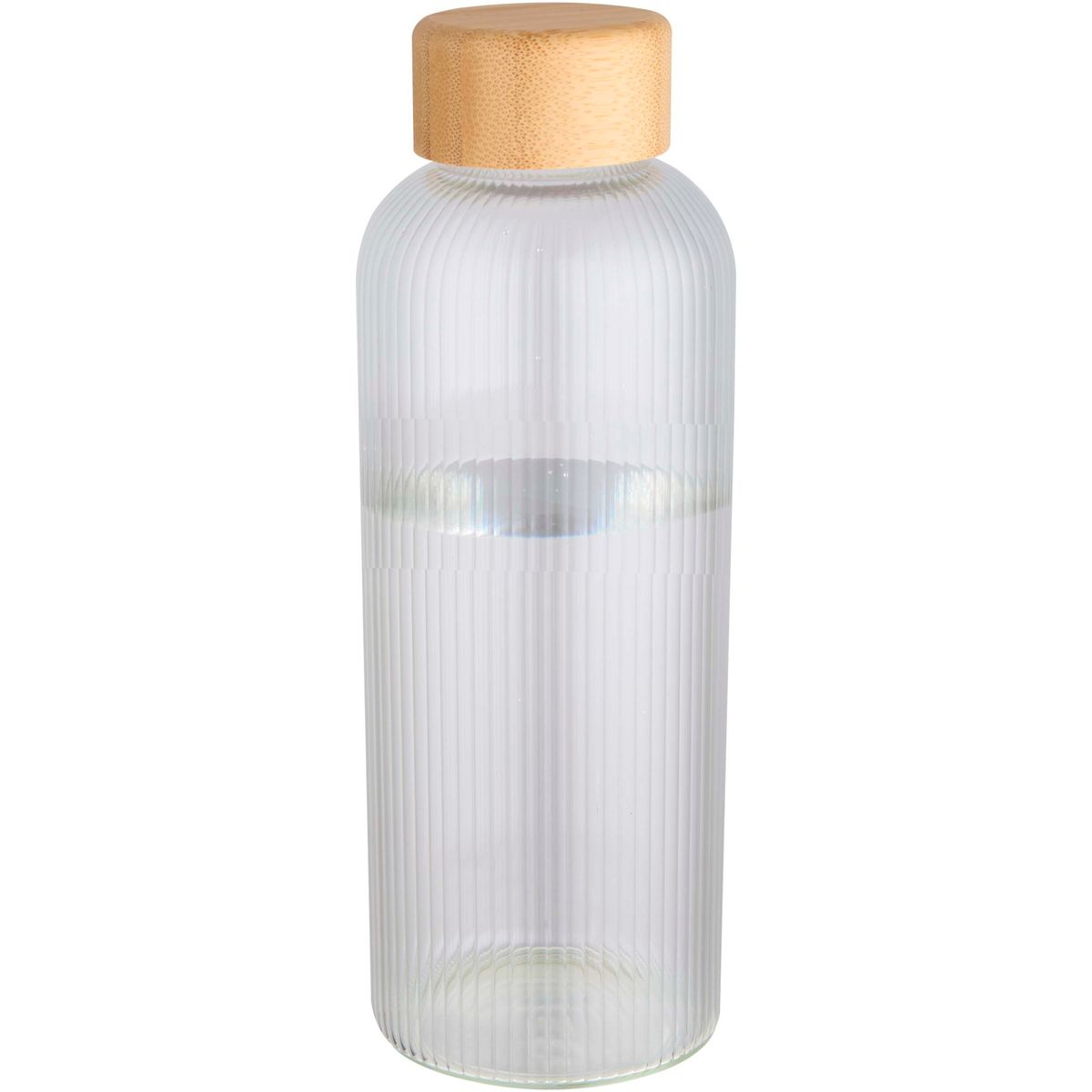 Botellas de vidrio de borosilicato con tapa de bambú