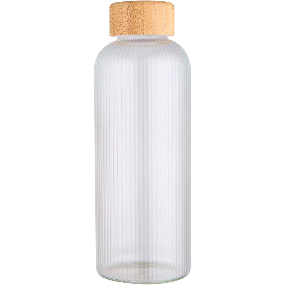 Botellas de vidrio de borosilicato con tapa de bambú