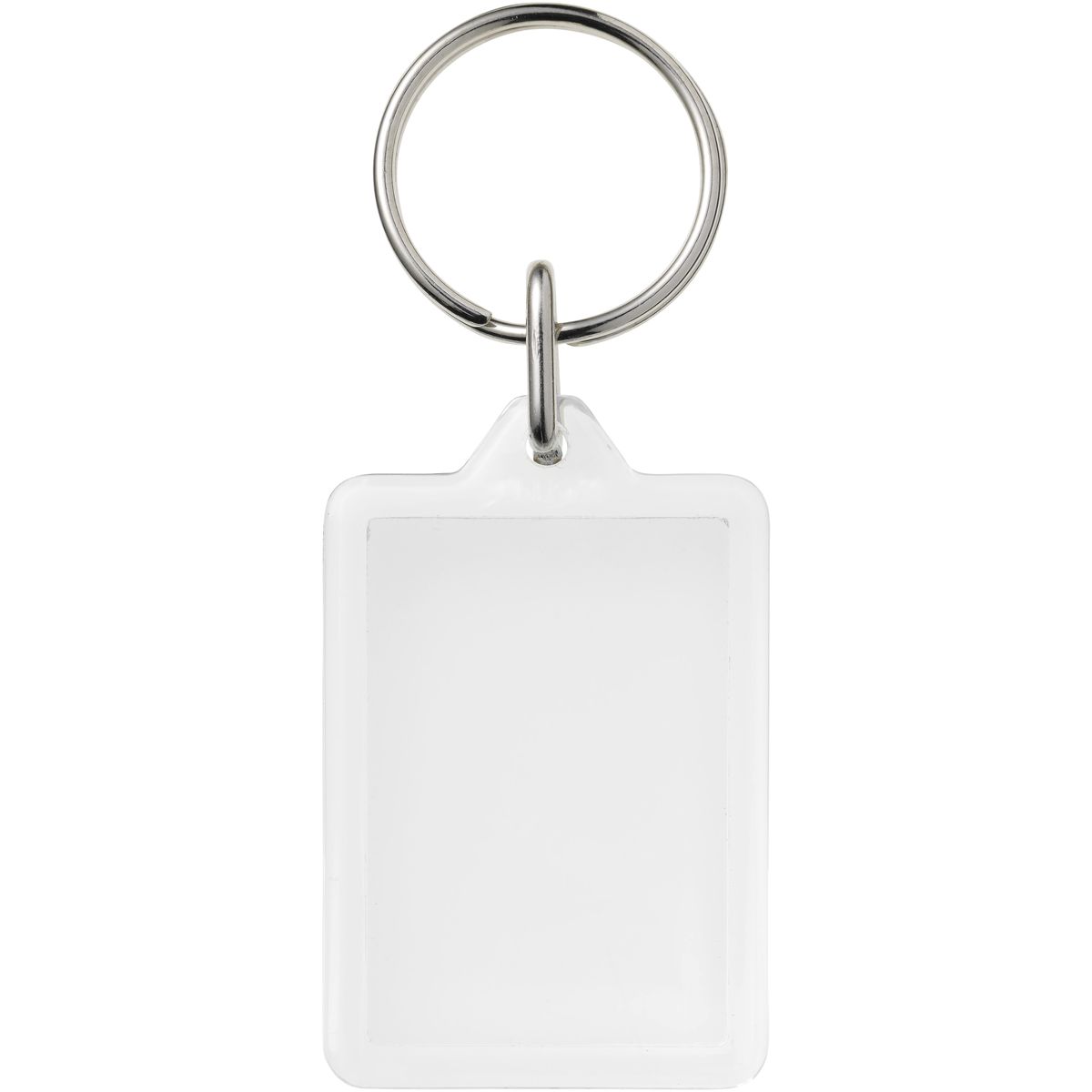 Llaveros transparentes compactos con inserto de 3,5 x 2,4 cm