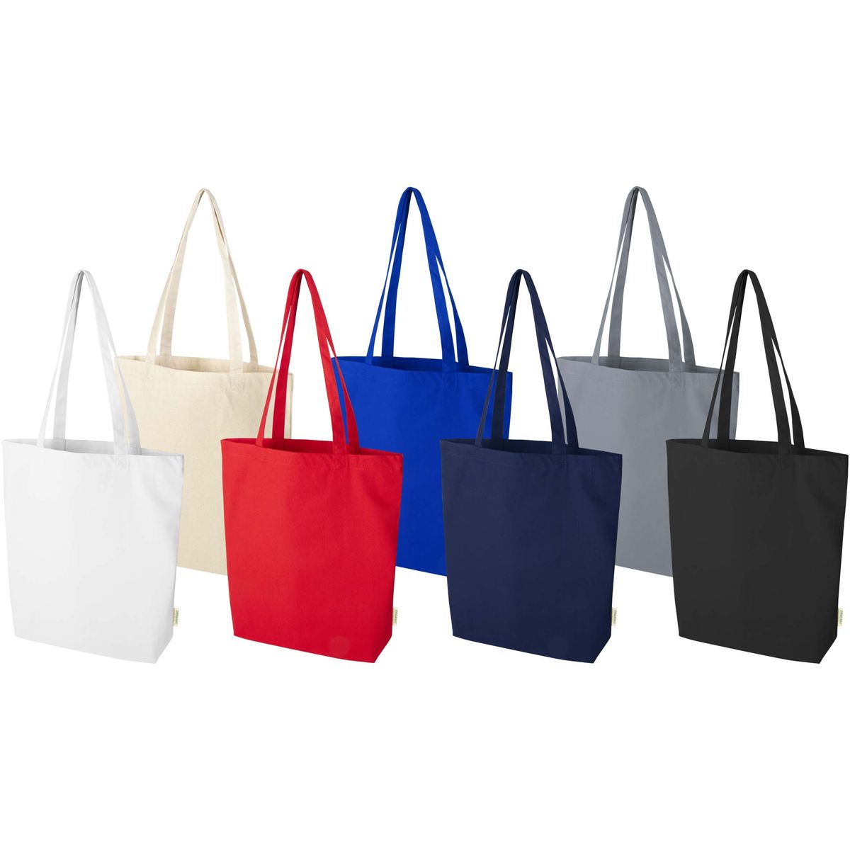 Bolsas de algodón orgánico con base ancha, 270 g/m², 10 litros
