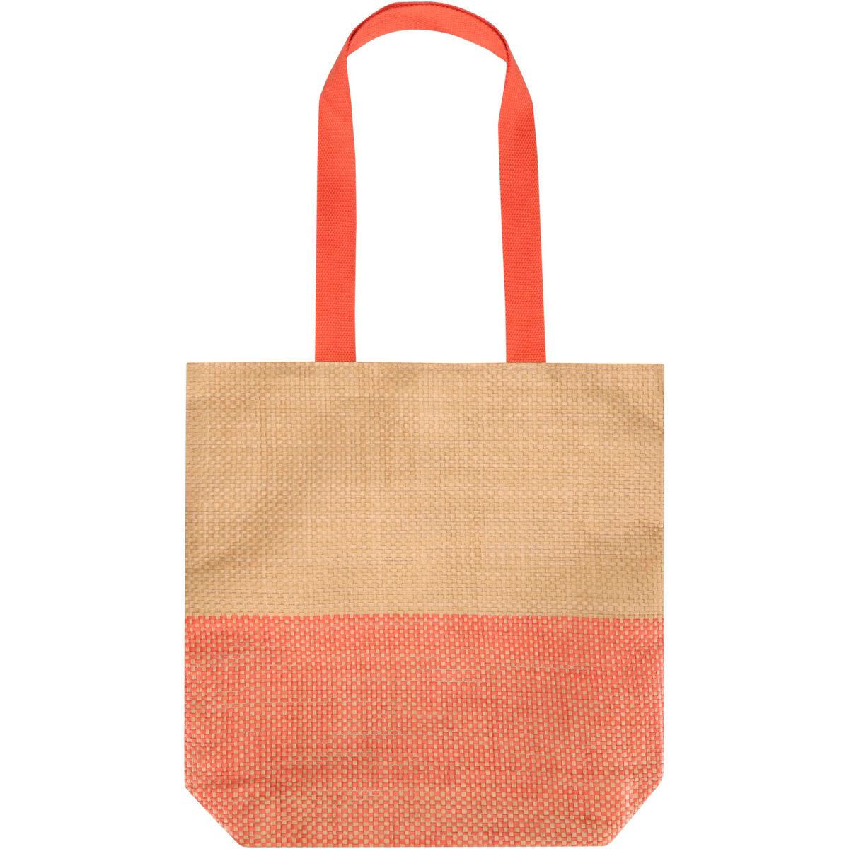 Bolsas con asas de papel de paja tejido con botón magnético, 10 litros