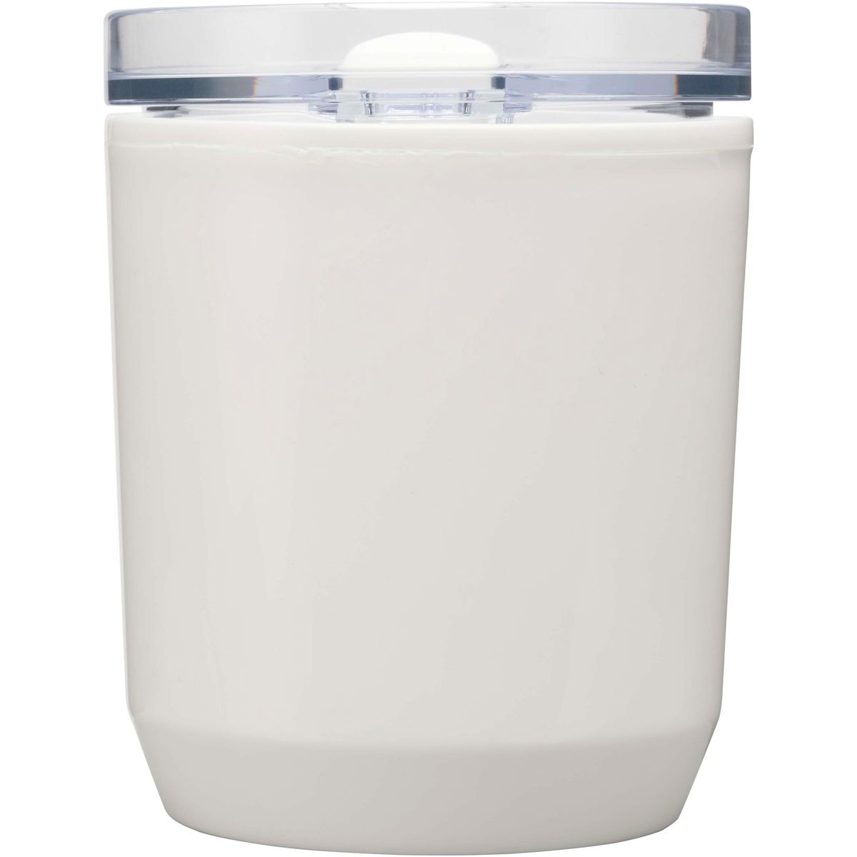 Vasos de doble pared de 180 ml de plástico reciclado con tapa deslizante