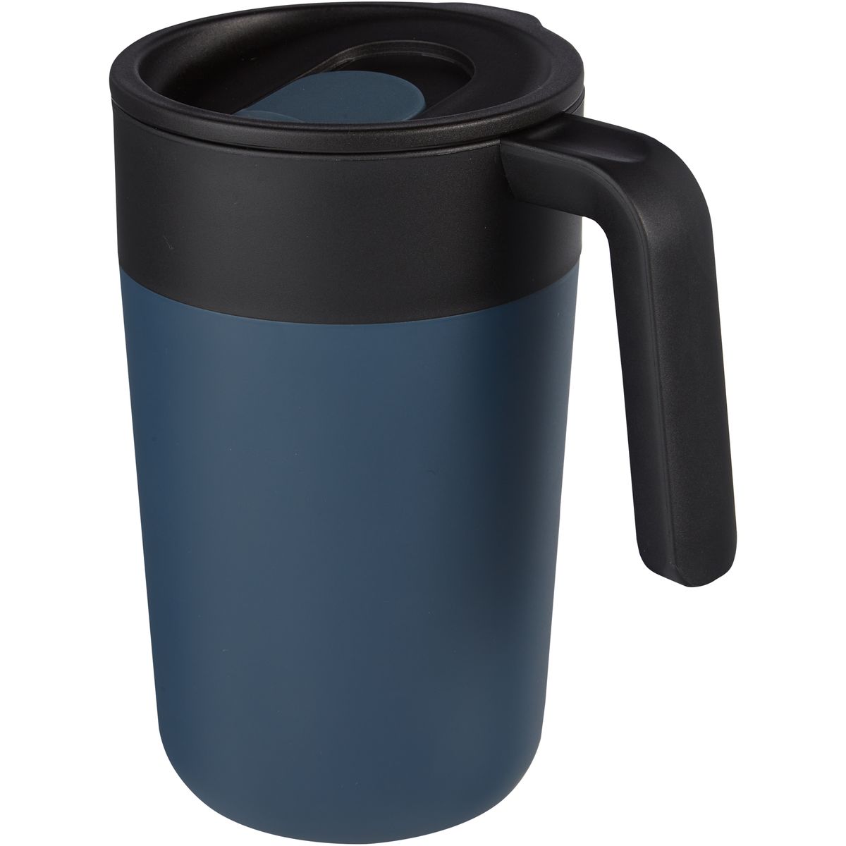 Tazas de doble pared de 400 ml de acero inoxidable y plástico reciclado