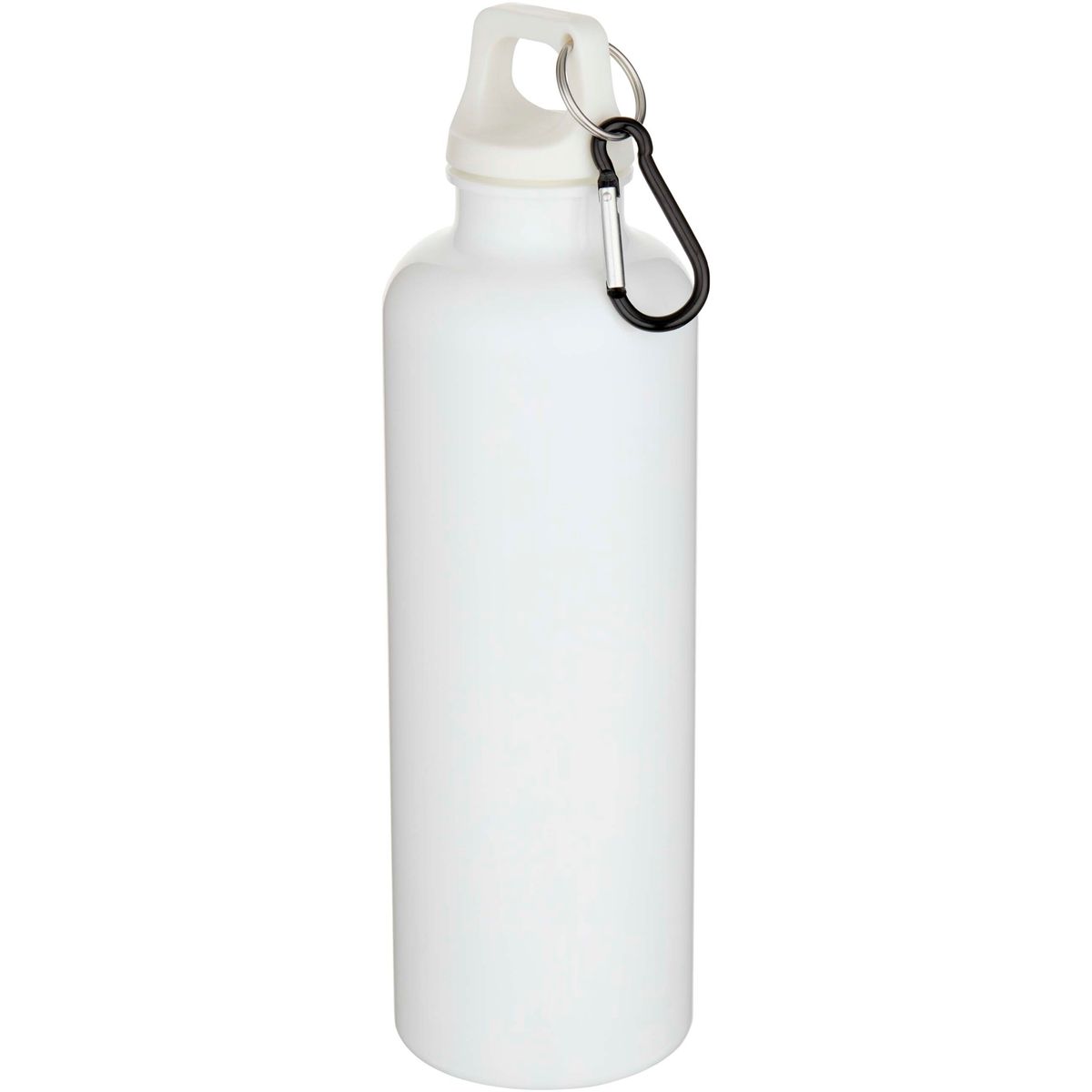 Botellas de agua lisas de PET reciclado de 750 ml con mosquetón
