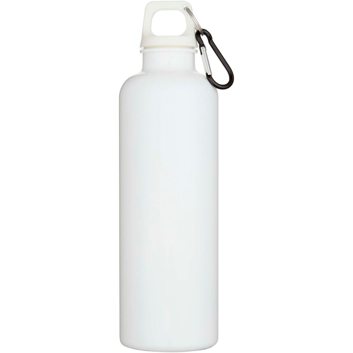 Botellas de agua lisas de PET reciclado de 750 ml con mosquetón
