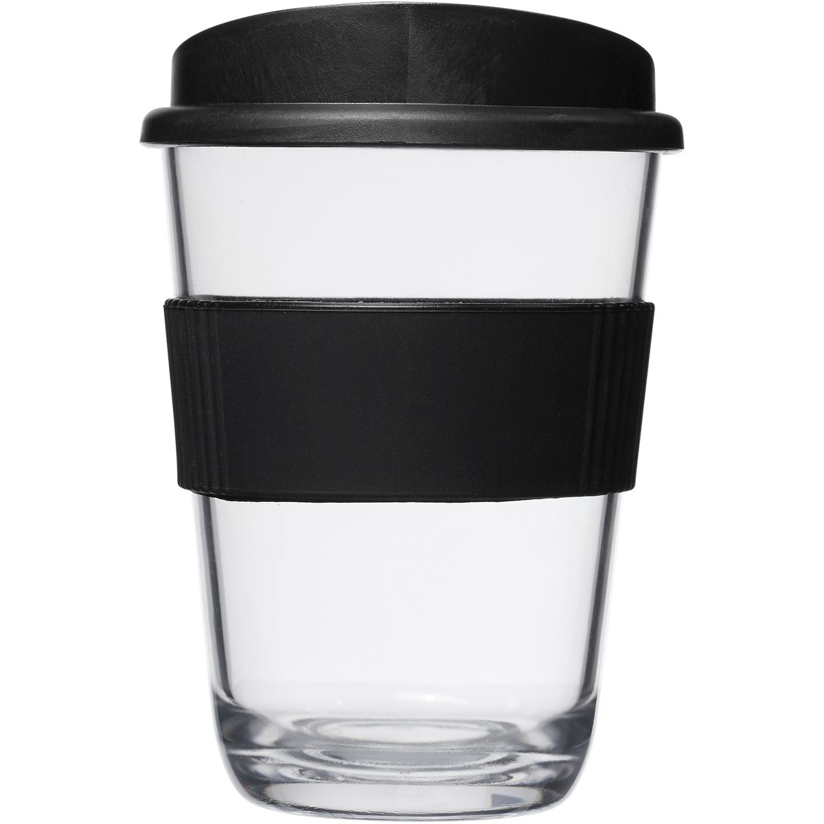 Vasos de café para llevar de pared simple de 300 ml con agarre de silicona