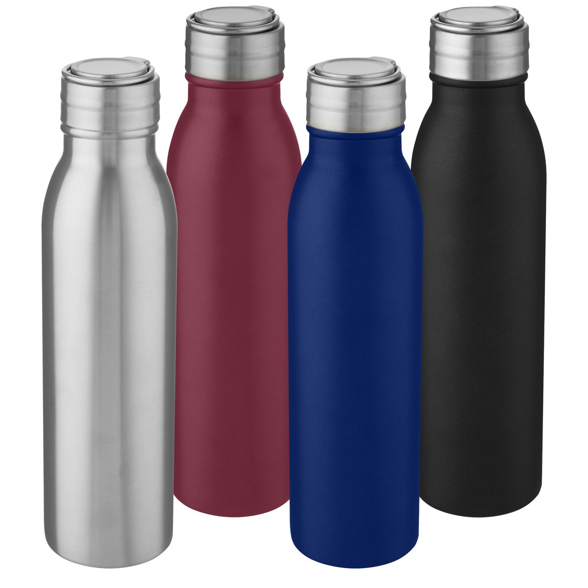 Botellas de acero inoxidable de pared simple de 700 ml con asa metálica