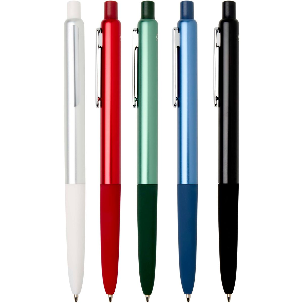 Bolígrafos anodizados de aluminio reciclado, tinta azul