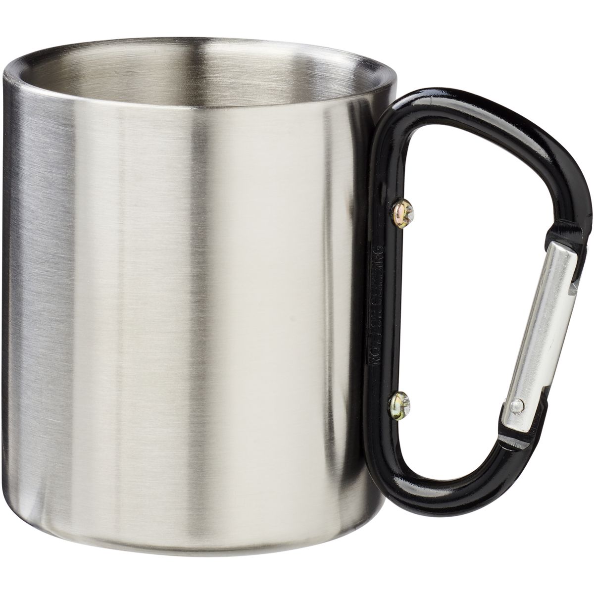 Tazas aisladas de acero inoxidable de 200 ml con mosquetón