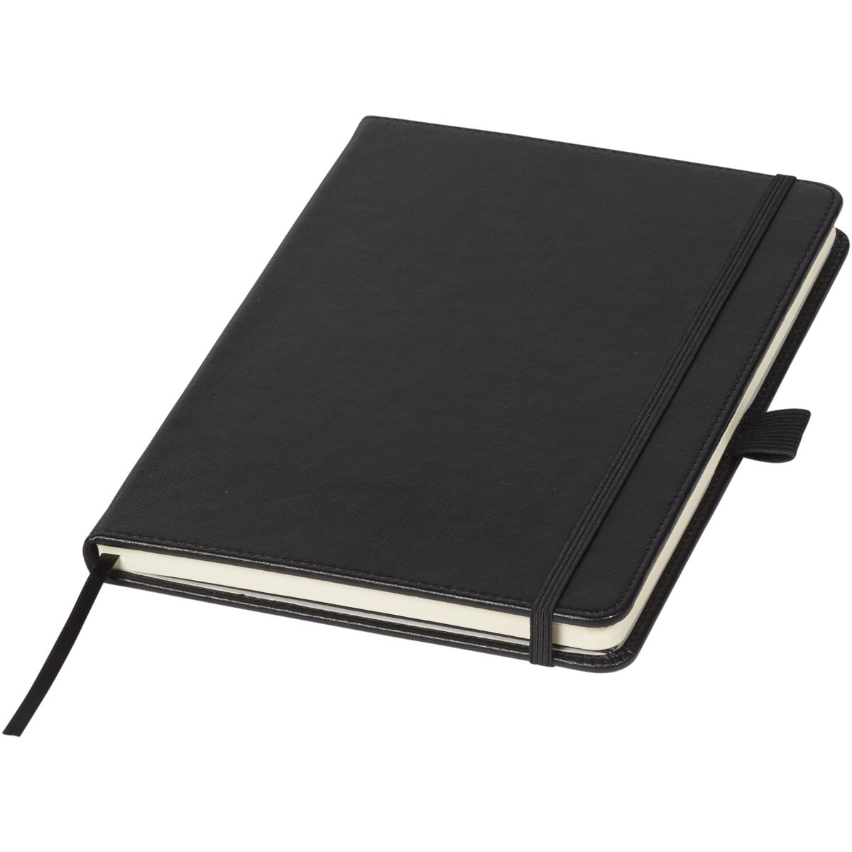 Cuadernos de rayas de piel sintética con presilla para bolígrafo, 14 x 21 cm