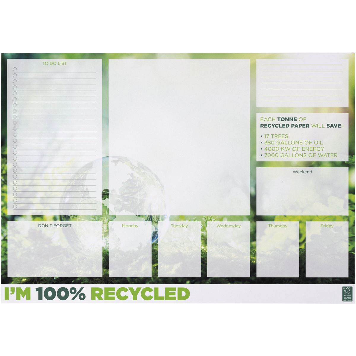 Blocs de notas A2 reciclados, 80 g/m²