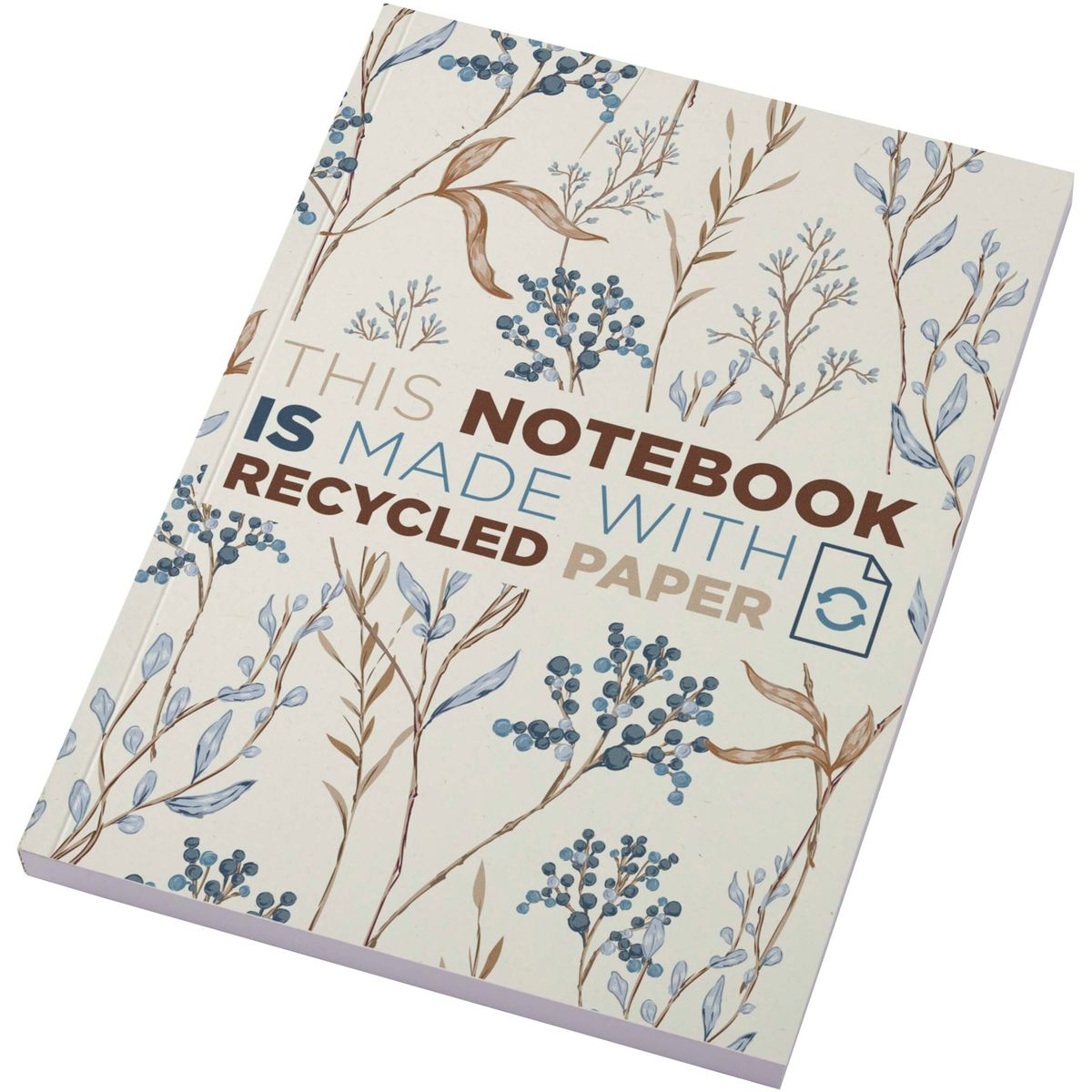 Cuadernos A5 reciclados con tapa de color, 100 hojas en blanco