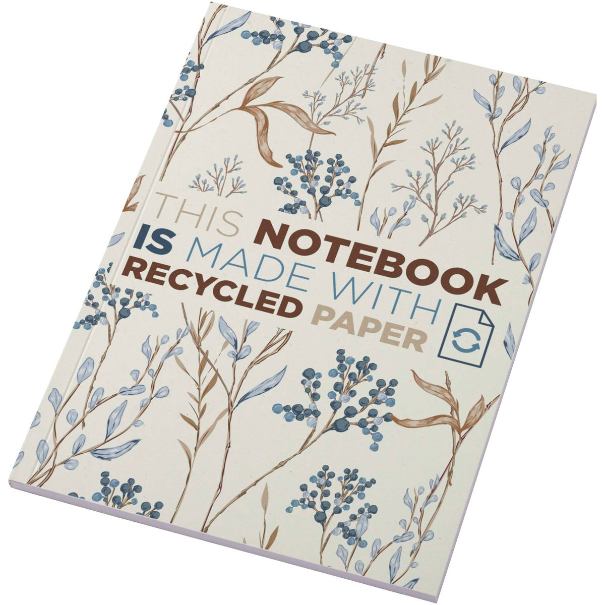 Cuadernos A5 reciclados con tapa de color, 50 hojas en blanco