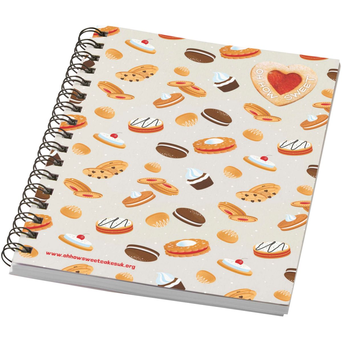 Cuadernos de espiral A6 reciclados con tapa de cartón, 50 hojas