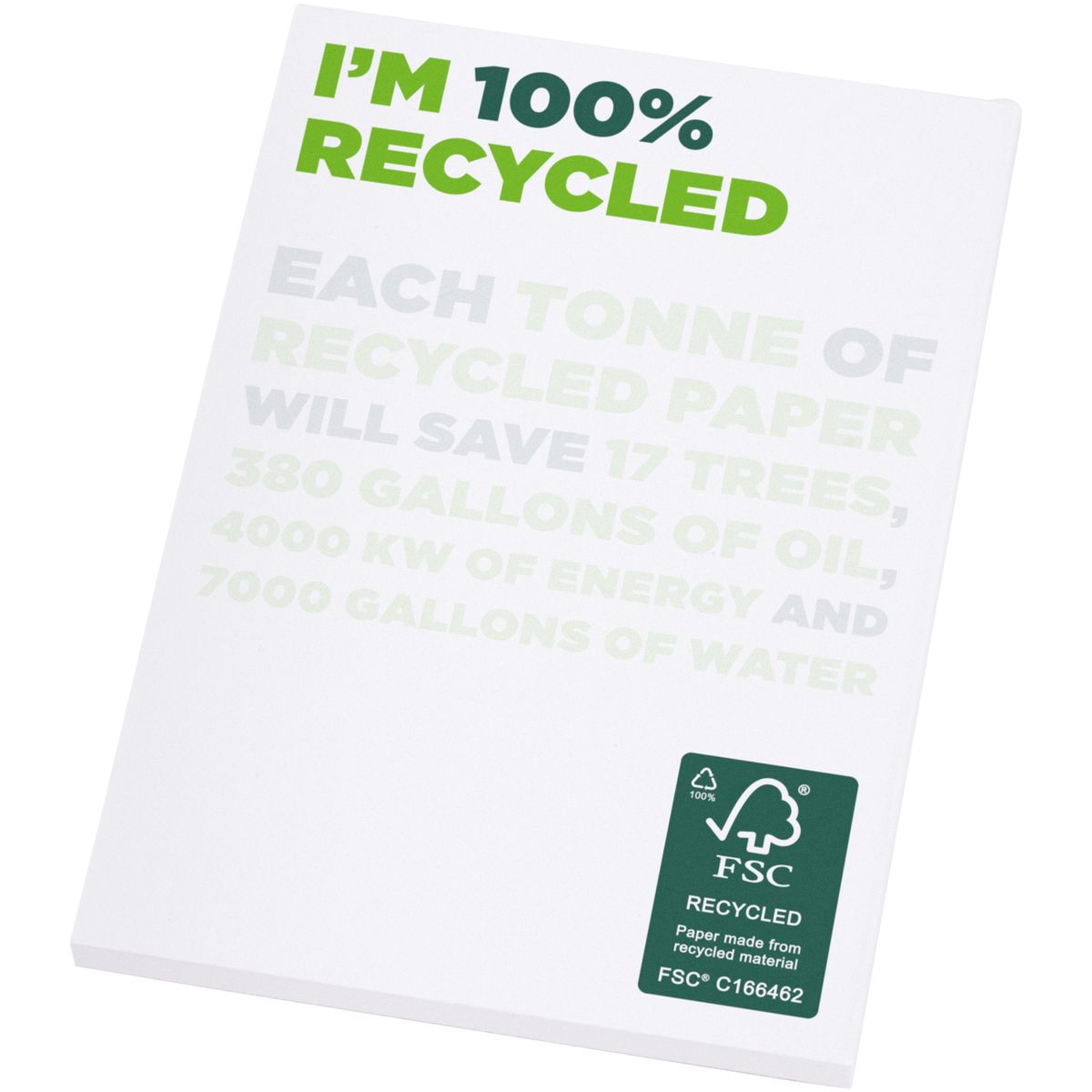 Blocs de notas A7 reciclados, 80 g/m²