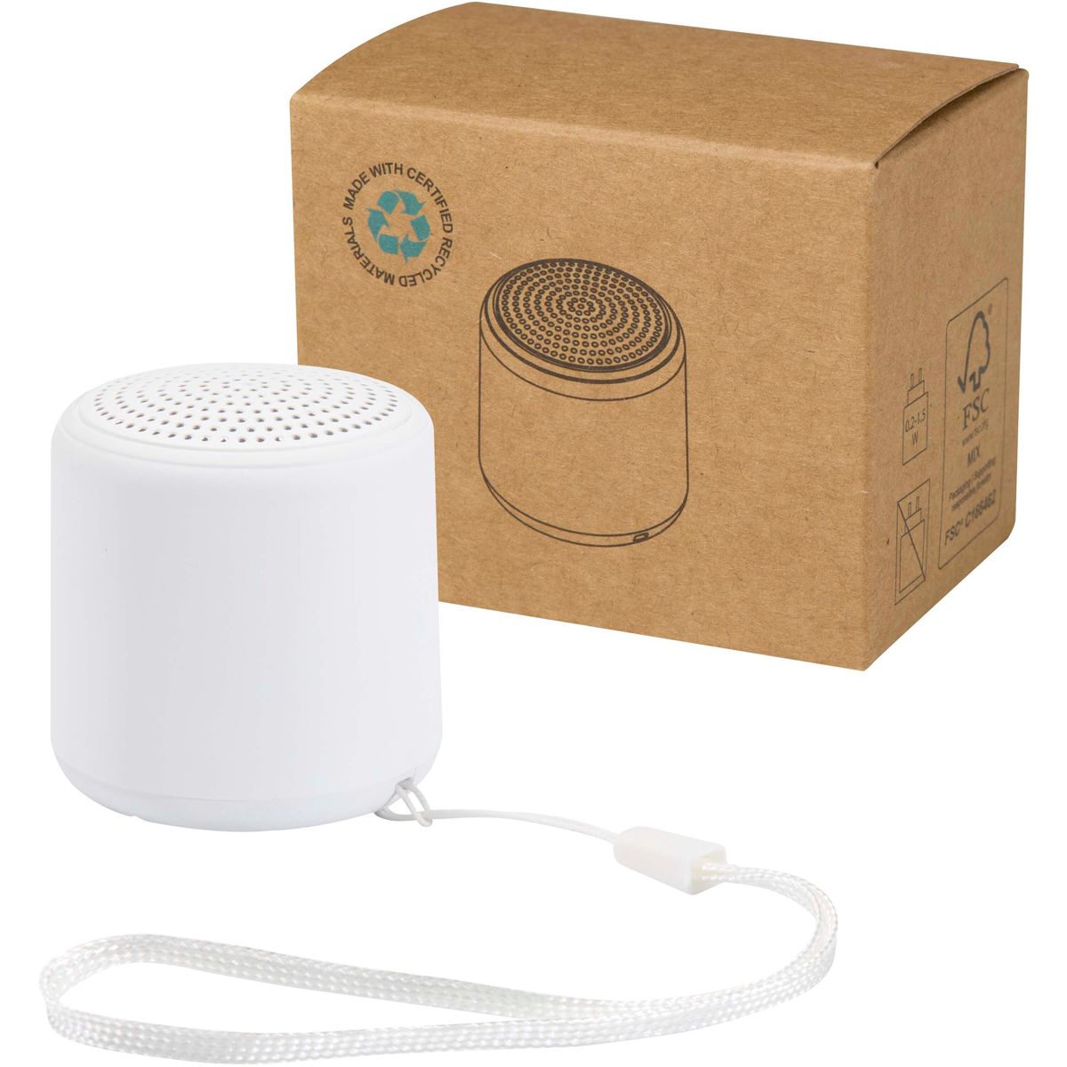 Altavoces inalámbricos reciclados de 3 W con correa de muñeca