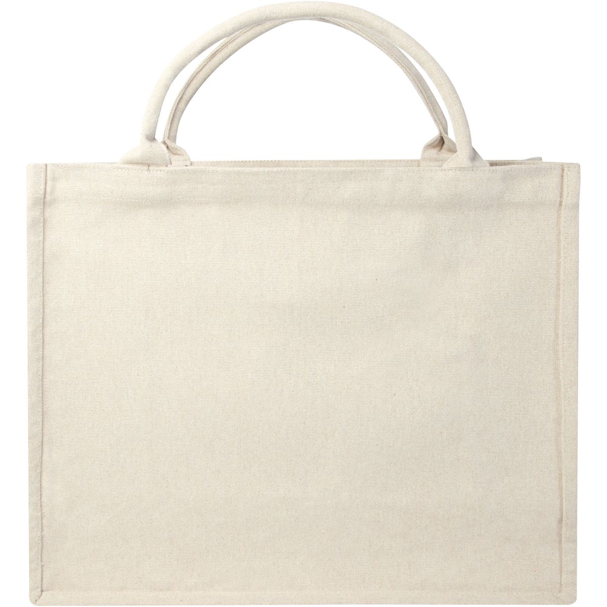 Bolsas de tela recicladas con asas cortas, 500 g/m²