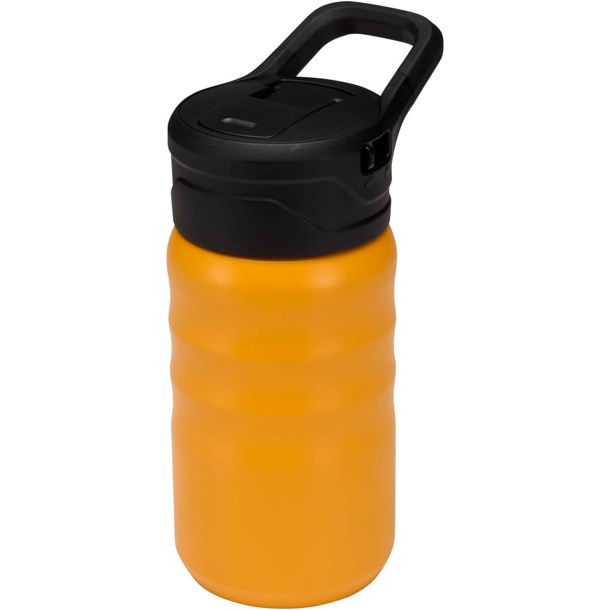 Botellas deportivas de acero inoxidable reciclado de doble pared de 350 ml con pajita abatible