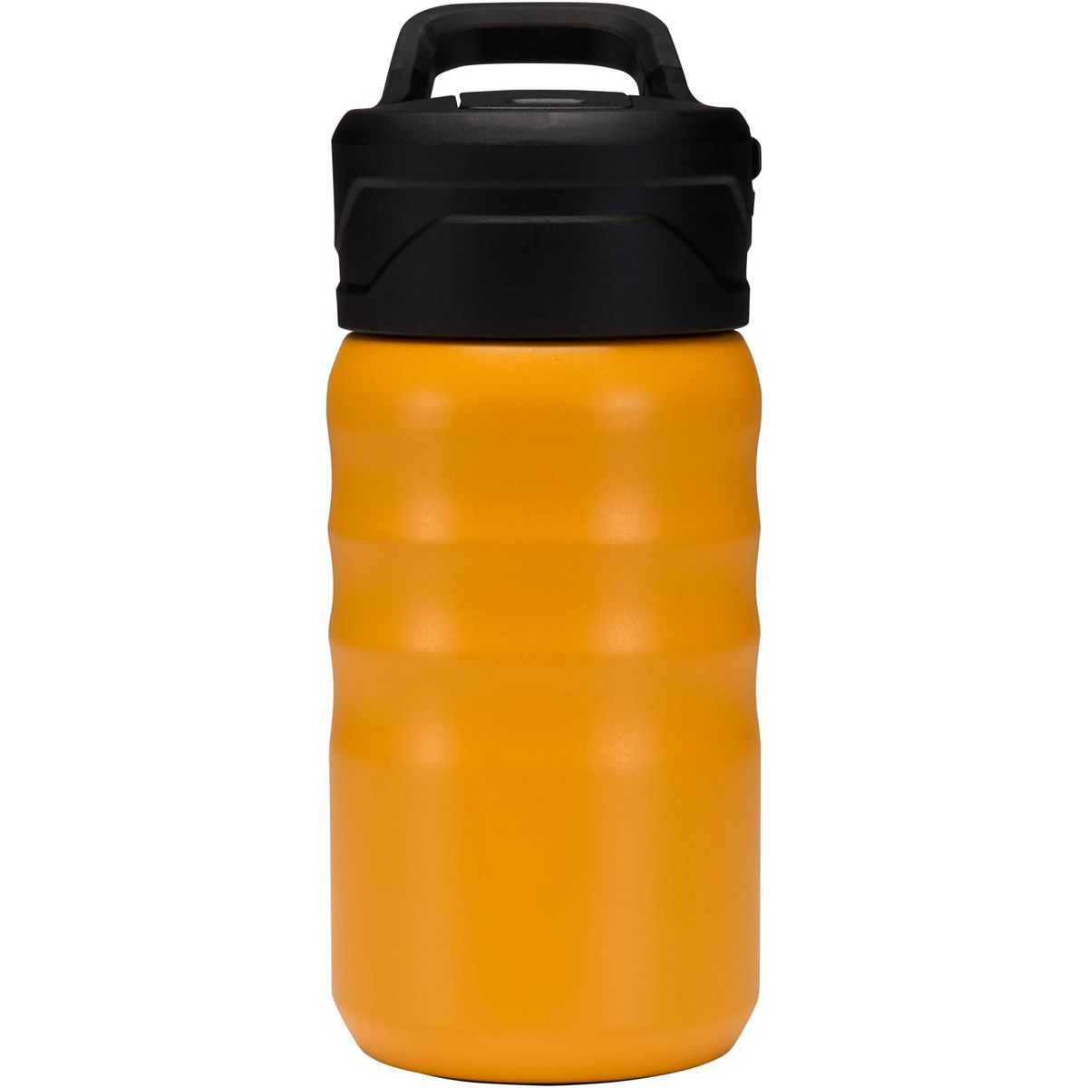 Botellas deportivas de acero inoxidable reciclado de doble pared de 350 ml con pajita abatible
