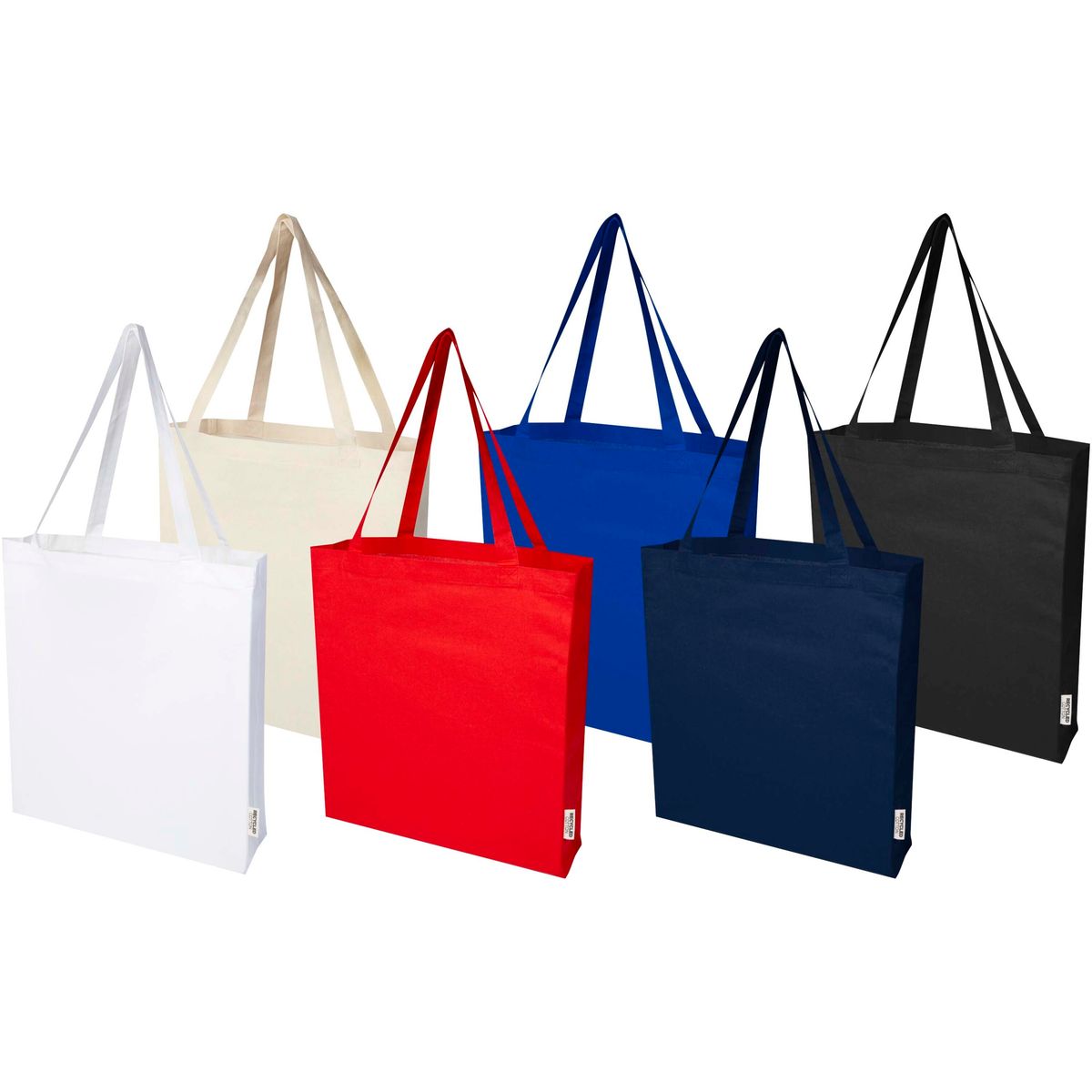 Bolsas de algodón reciclado de 140 g/m², 12 litros